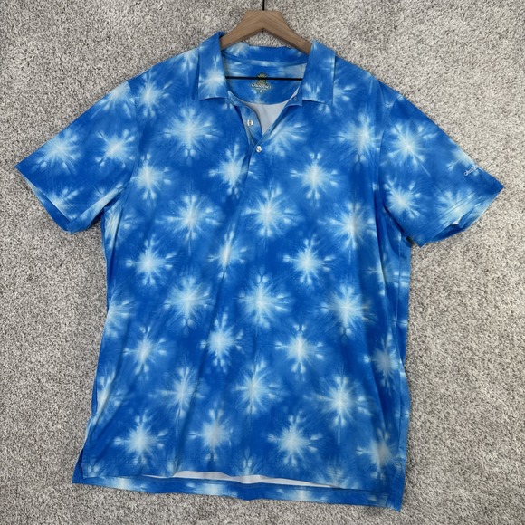 Chubbies Starburst Performance Stretch Polo Golf Shirt Blue White Size XL - Picture 1 of 8